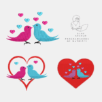 Matriz de bordados casal de passarinhos apaixonados Formatos PES- DST-HUS-EXP-XXX-JEF TAMANHO 13X18CM PRODUTO DIGITAL