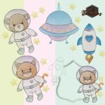 Matriz de Bordado - Kit Astronauta
