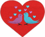 MATRIZ DE BORDADOS CASAL DE PASSARINHOS APAIXONADOS - Imagem 4