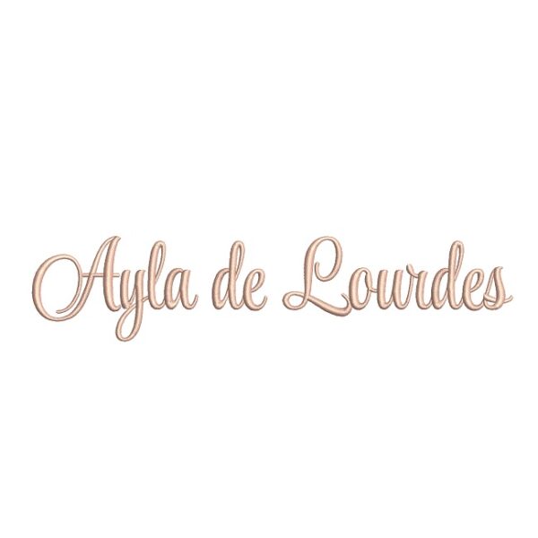 matriz de bordado nome kit Ayla de Lourdes para bordar sobreposto