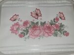 Matriz de bordado barrado de rosas delicado - Imagem 2