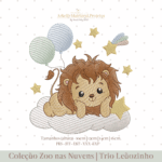 Matrizes de Bordado Trio Leãozinho | Zoo nas Nuvens - Image 2