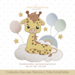 Matrizes de Bordado Trio Girafinho | Zoo nas Nuvens - Imagem 3