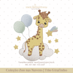 Matrizes de Bordado Trio Girafinho | Zoo nas Nuvens - Imagem 4