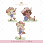 Matrizes de Bordado Trio cowgirls