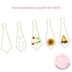 [Projeto na Bordadeira] Pacotão Acessórios para Festa Junina ITH - Gravata e Laço - Imagem 9
