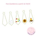[Projeto na Bordadeira] Pacotão Acessórios para Festa Junina ITH - Gravata e Laço - Imagem 8