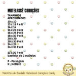 Matrizes de Bordado Matelassê Corações Candy - Image 2