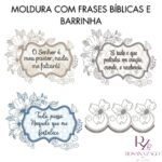 Moldura com frases bíblicas e barrinha