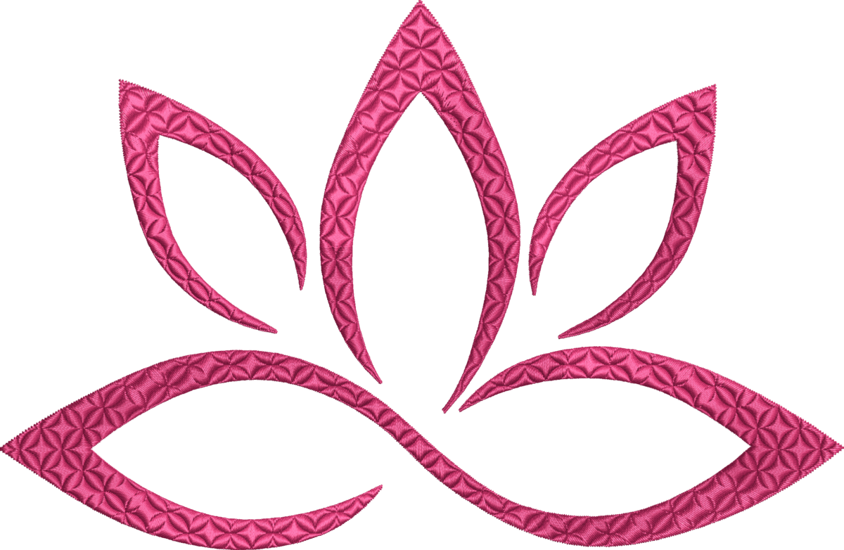 MATRIZ DE BORDADO FLOR DE LOTUS DECORAÇÃO