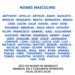 140 Nomes Femininos e Masculino - Imagem 3