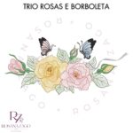 Trio Rosas e Borboletas - Image 3