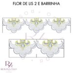 Flor de lis 2 e barrinha - Imagem 4