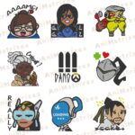 Pacote de Matriz de Bordado - Overwatch Dano