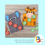 Jogo da velha Safari – matriz de bordado