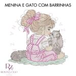 Menina e Gato com Barrinhas - Image 2