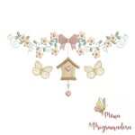 Matrizes de Bordados Raminhos Flores Casinha - Imagem 5