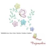 Matriz de Bordado Raminho Flores - Imagem 5