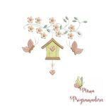 Matrizes de Bordados Raminhos Flores Casinha - Imagem 3
