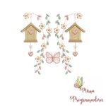 Matrizes de Bordados Raminhos Flores Casinha - Imagem 6