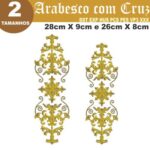 Matriz De Bordado Arabescos Com Cruz