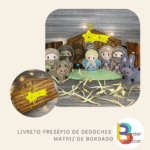 Presépio de dedoches em formato de livreto – projeto para bordadeira ITH