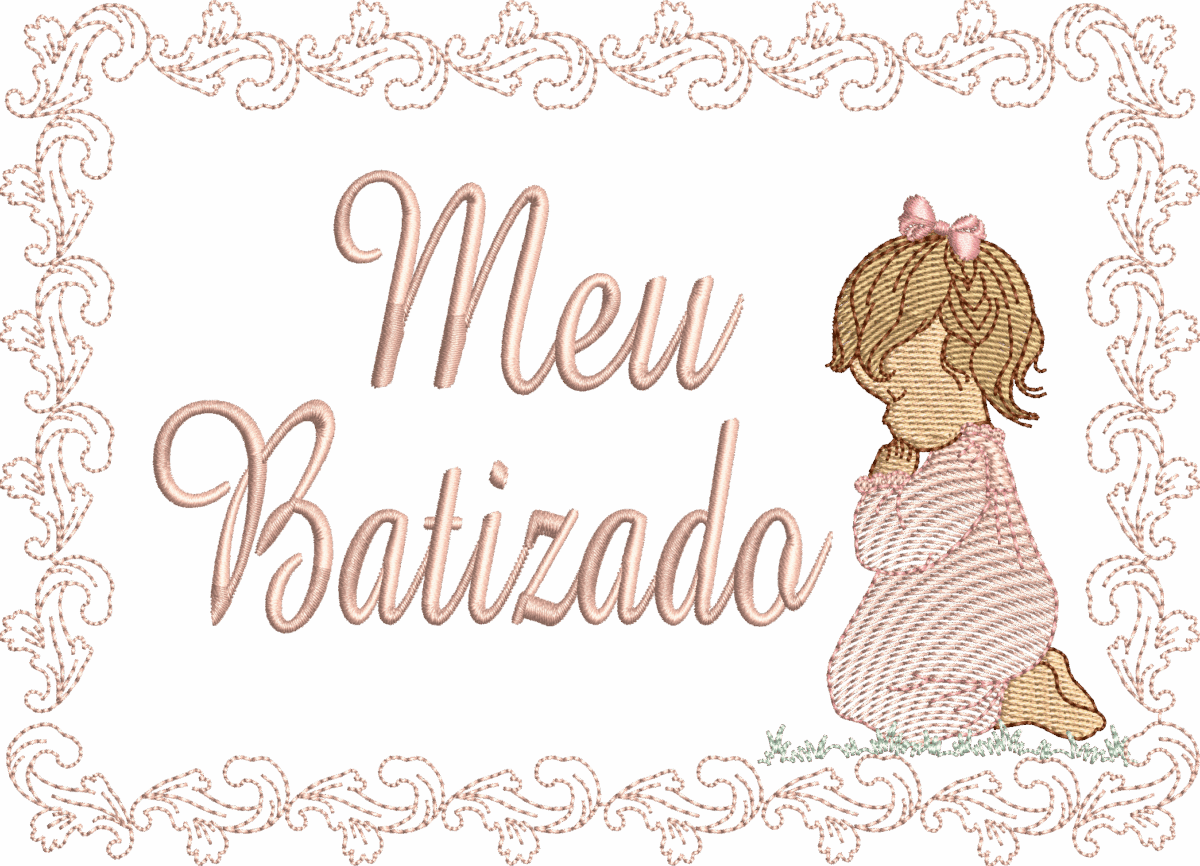 Matriz de Bordado: Meu Batizado - Imagem 1