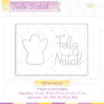Combo Todo Natal - Porta guardanapo 2 , Mug Rug e porta copos - Image 3