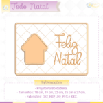 Combo Todo Natal - Porta guardanapo 2 , Mug Rug e porta copos - Image 5