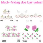 Matriz de bordado Combo barrinhas e richilieur