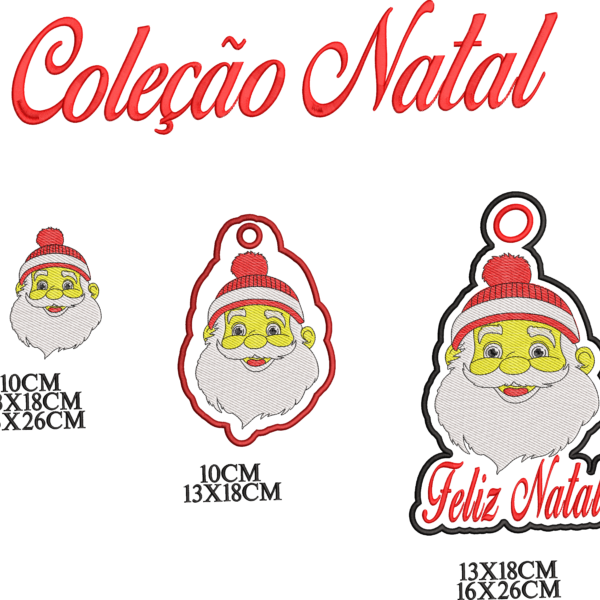 Matriz de bordado coleção natal tamanhos variados e com projeto Noel de dependurar em diversos locais .