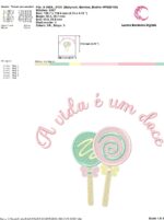 Matriz de bordado - A vida é um doce 1 - Image 2