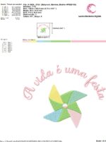Matriz de bordado - A vida é uma festa - catavento - Imagem 2