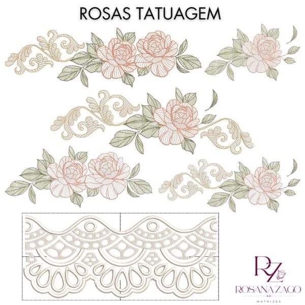 Rosas Tatuagem Shop Bazar E Cia