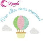 Matriz de bordado - Voe alto meu menino - Balão