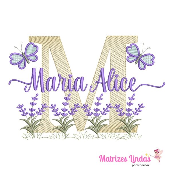 matriz de bordado nome Maria Alice para bordar ML