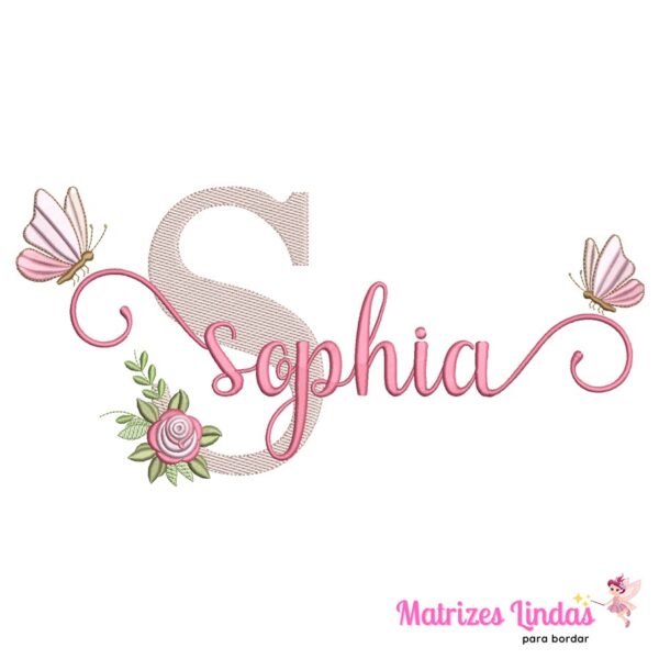 Matriz de bordado nome Sophia para bordar ML