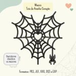 Matriz de Bordado Teia de Aranha Coração