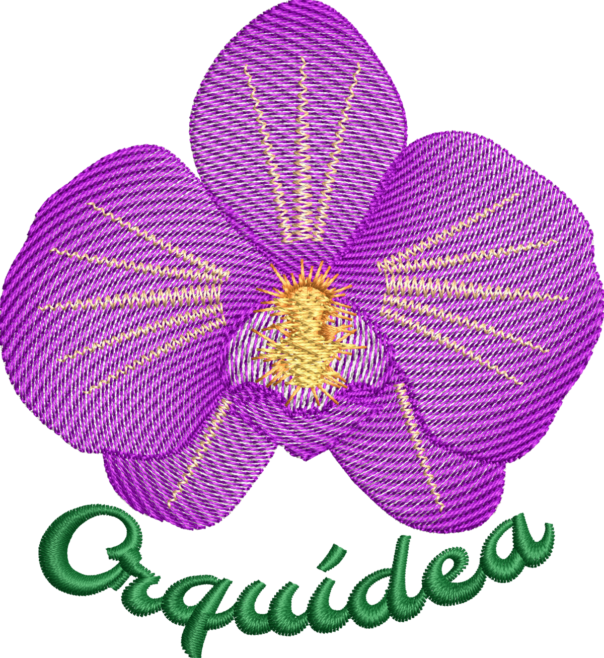 Matriz de Bordado Flor Orquídea