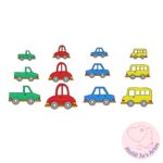 [Matrizes de Bordado] Carrinhos Coloridos - Imagem 2