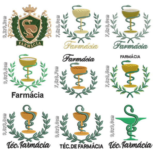 Matriz de Bordado Farmácia & Técnico Farmácia