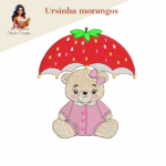 Matriz de Bordado - Ursinha Morangos - Imagem 2