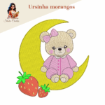 Matriz de Bordado - Ursinha Morangos - Imagem 5