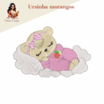 Matriz de Bordado - Ursinha Morangos - Imagem 4
