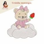 Matriz de Bordado - Ursinha Morangos - Imagem 3