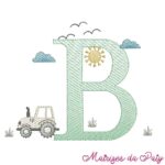 MATRIZES DE BORDADOS- MP ALFABETO TRATOR - Imagem 2