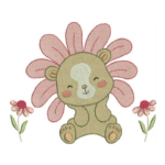 Matriz de Bordado - Ursinhos Floral - Imagem 4