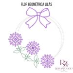 FLOR GEOMÉTRICA LILÁS - Imagem 2