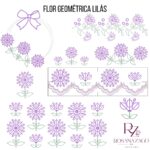 FLOR GEOMÉTRICA LILÁS