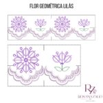 FLOR GEOMÉTRICA LILÁS - Imagem 3